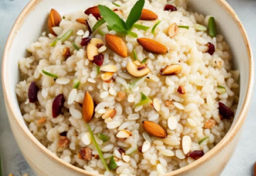 Arroz de almendras cremoso